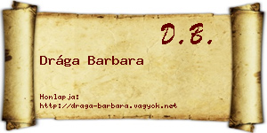 Drága Barbara névjegykártya